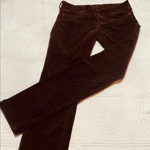 Calvin Klein chocolate brown corduroy pants, size 6.